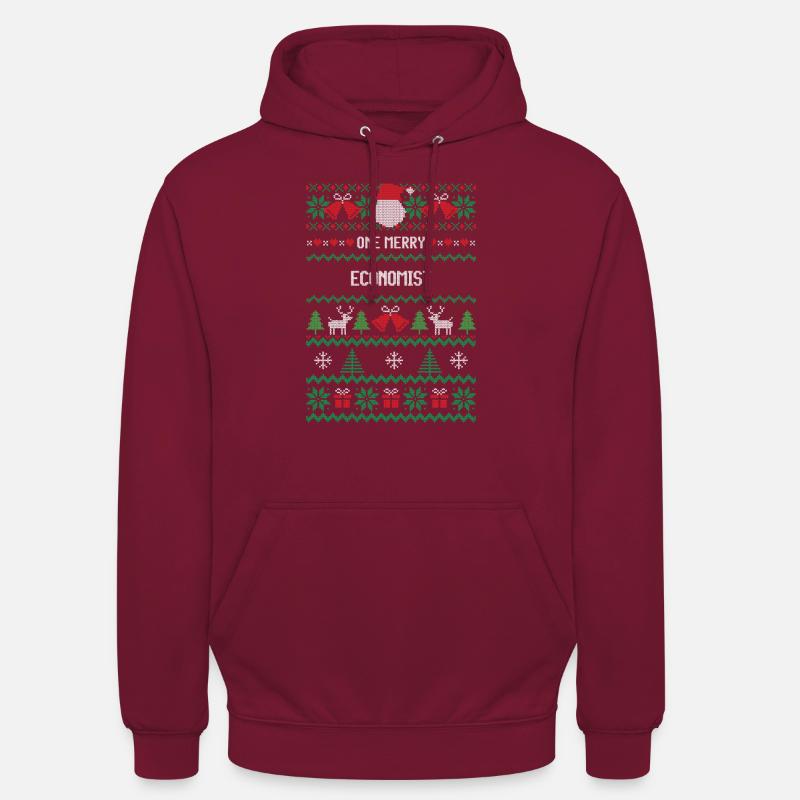 En glad økonom - Luvtröja unisex - bordeaux