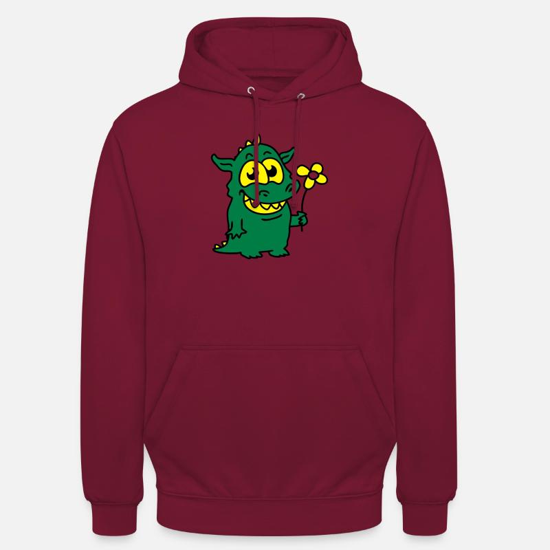 Drache mit Blume - Unisex Hoodie - Bordeaux