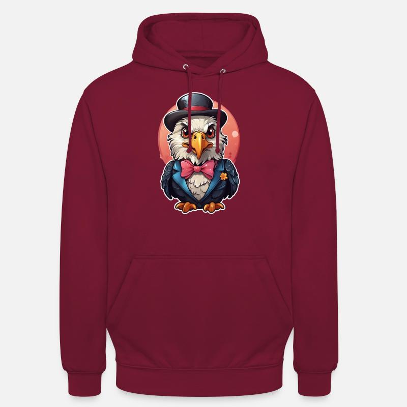 Funny Eagle Comic - Unisex Hoodie - bordeaux