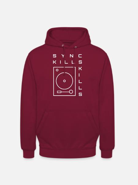 Sync kills skills - Sweat-shirt à capuche unisexe - bordeaux