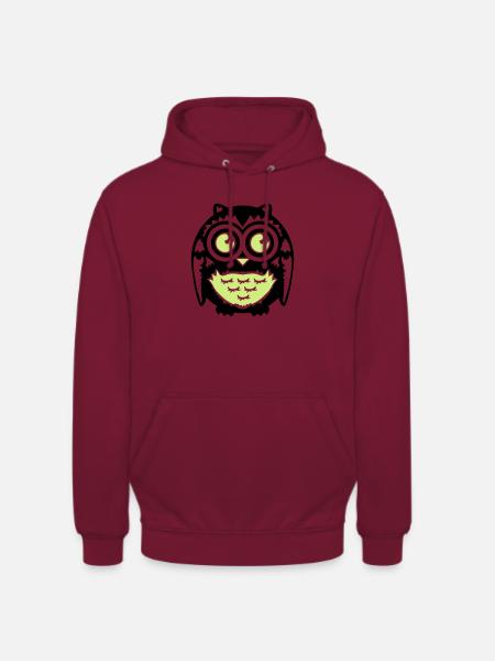 owl - Unisex Hoodie - Bordeaux