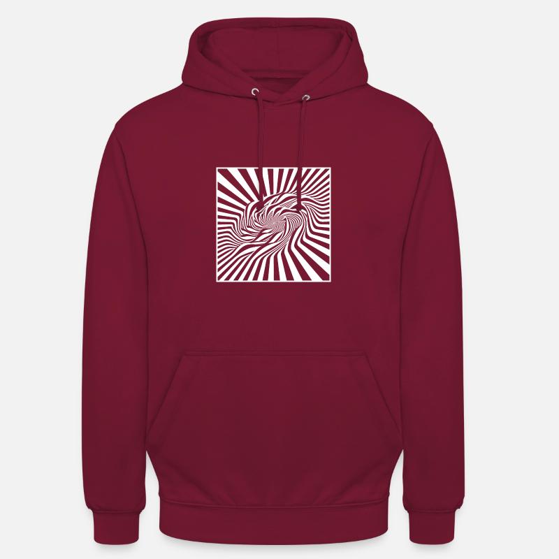 Strudel à rayures blanches - Sweat-shirt à capuche unisexe - bordeaux