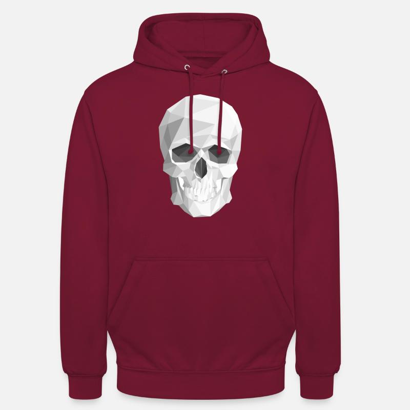 SCHÄDEL - LOW POLY - Unisex Hoodie - Bordeaux