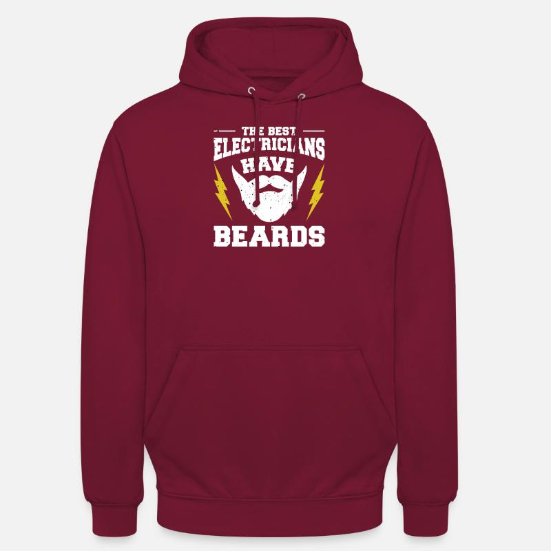 Electrician Electrical Engineering Electrical Engineer Bart - Unisex Hoodie - bordeaux