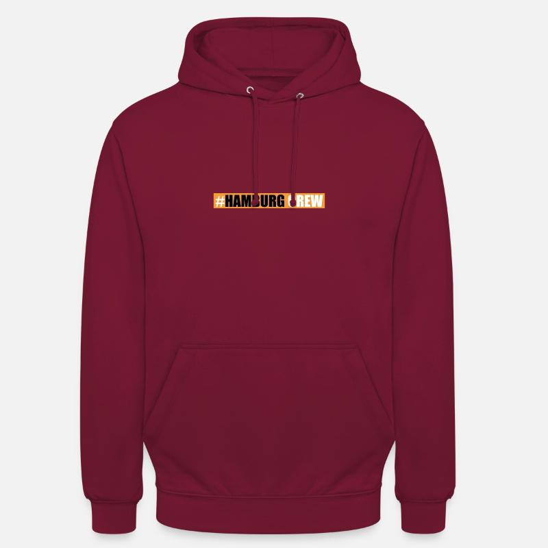 Équipage Hambourg - Sweat-shirt à capuche unisexe - bordeaux