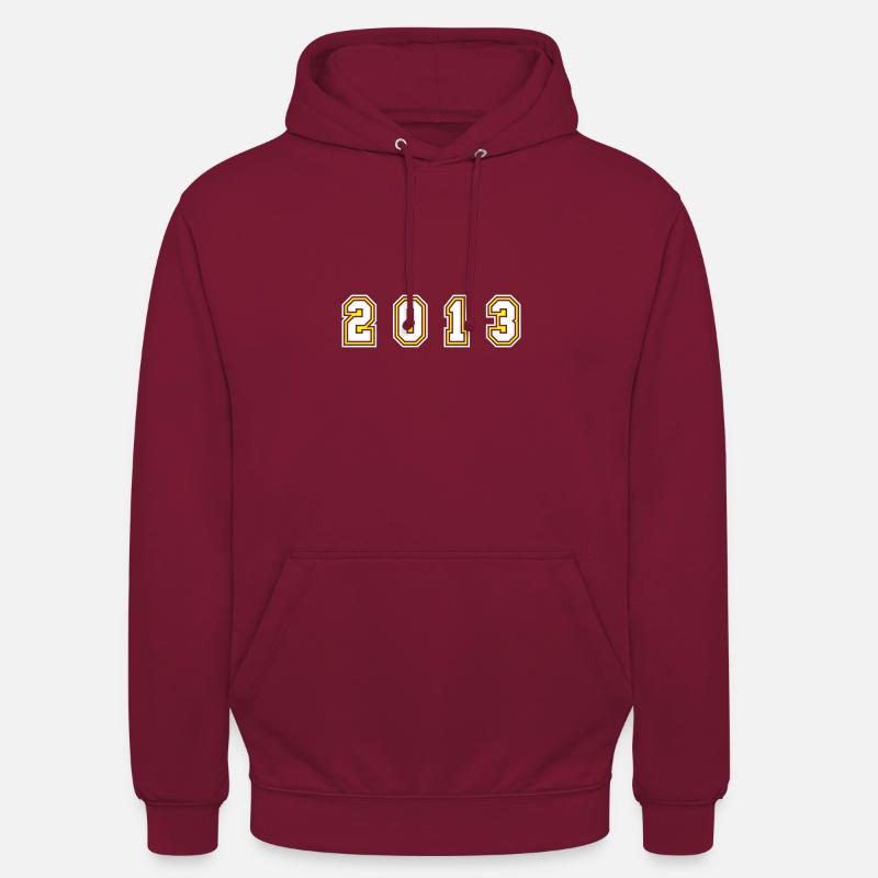 Numéro de l’année 2013 - Sweat-shirt à capuche unisexe - bordeaux