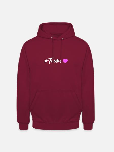 Team Herz - Unisex Hoodie - Bordeaux