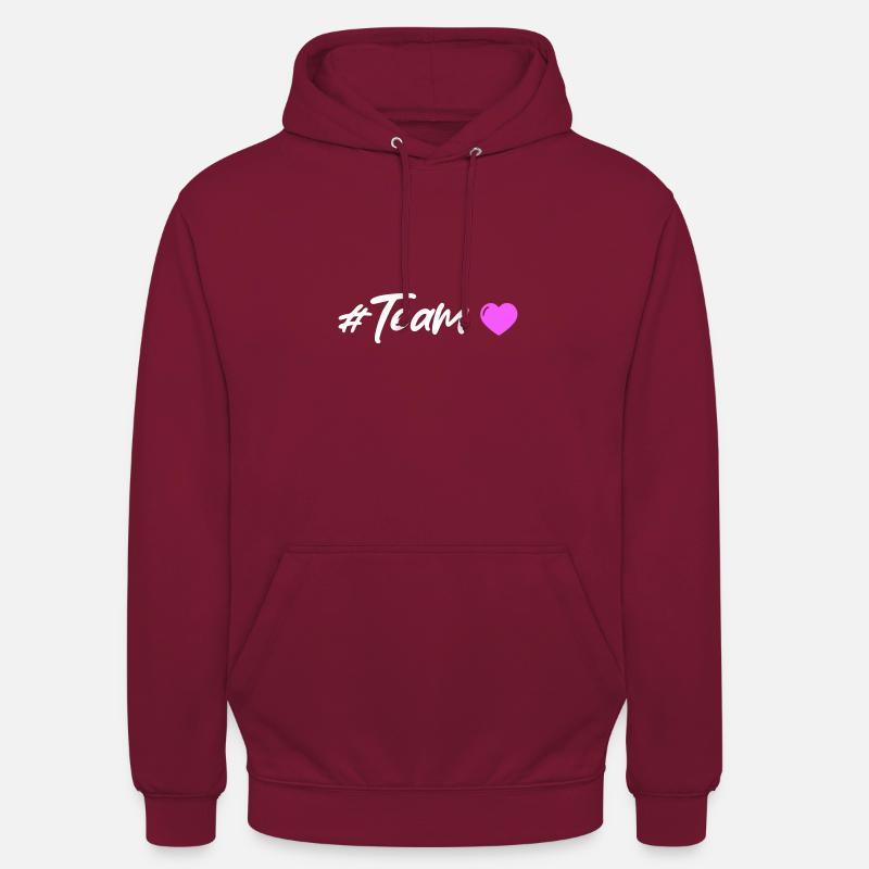 Cœur d’équipe - Sweat-shirt à capuche unisexe - bordeaux