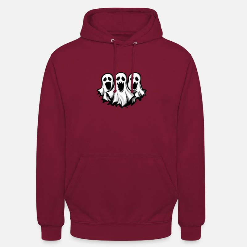 Ghosts Halloween Comic Ghost - Unisex Hoodie - bordeaux