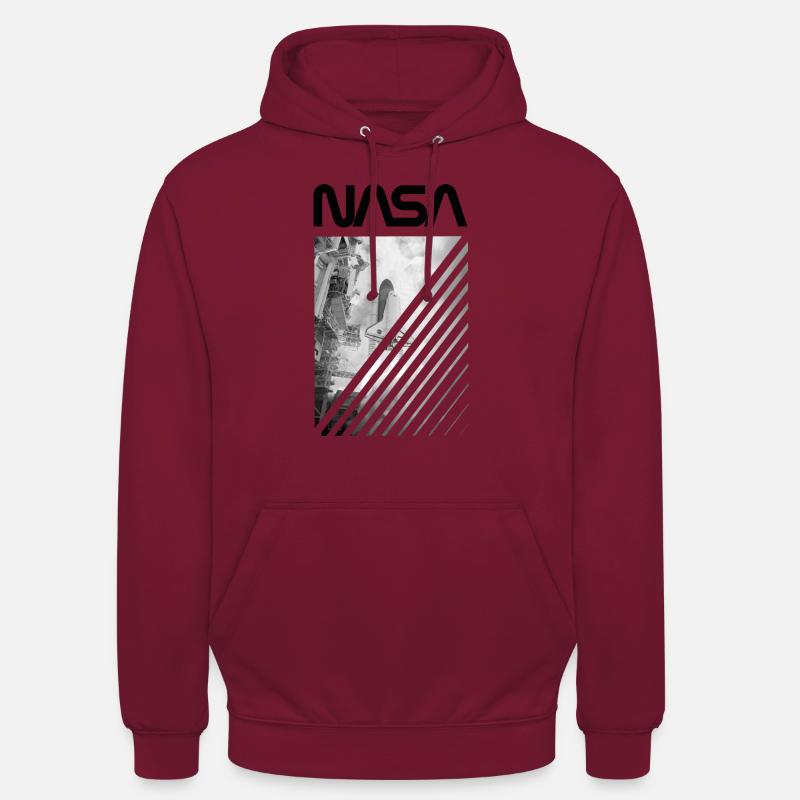 NASA Rumfærge Lancering - Luvtröja unisex - bordeaux