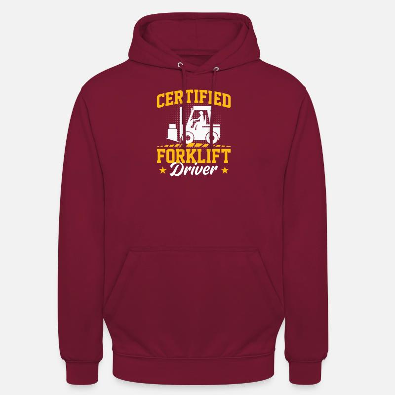Staplerfahrer Gabelstaplerfahrer Gabelstapler Lohn - Unisex Hoodie - Bordeaux