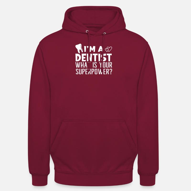 Assistante dentaire Dentiste Dent - Sweat-shirt à capuche unisexe - bordeaux