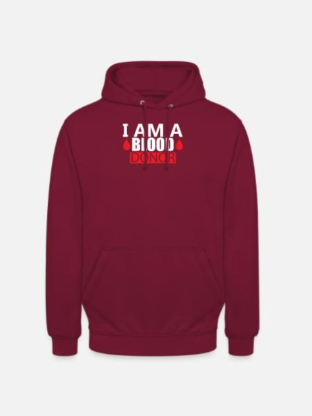 Blutspende Blutspenden Blutspender - Unisex Hoodie - Bordeaux