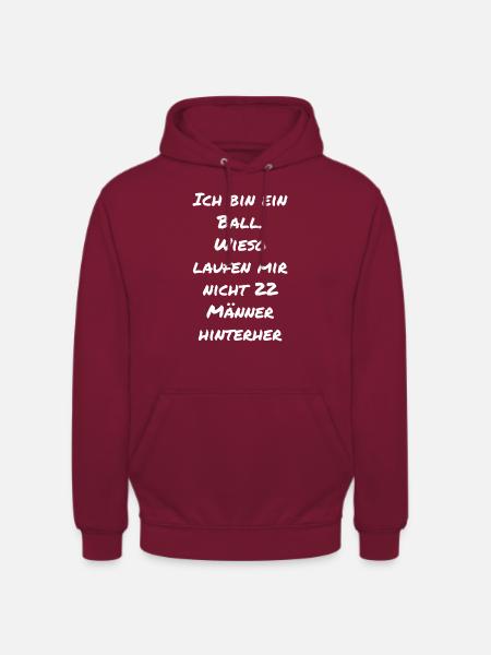 Ich bin eine Ball - Unisex Hoodie - Bordeaux