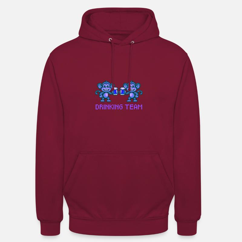 Affe Drinking Team Bier Party - Unisex Hoodie - Bordeaux