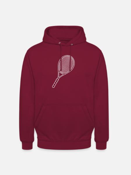 Tennisschläger - Unisex Hoodie - Bordeaux