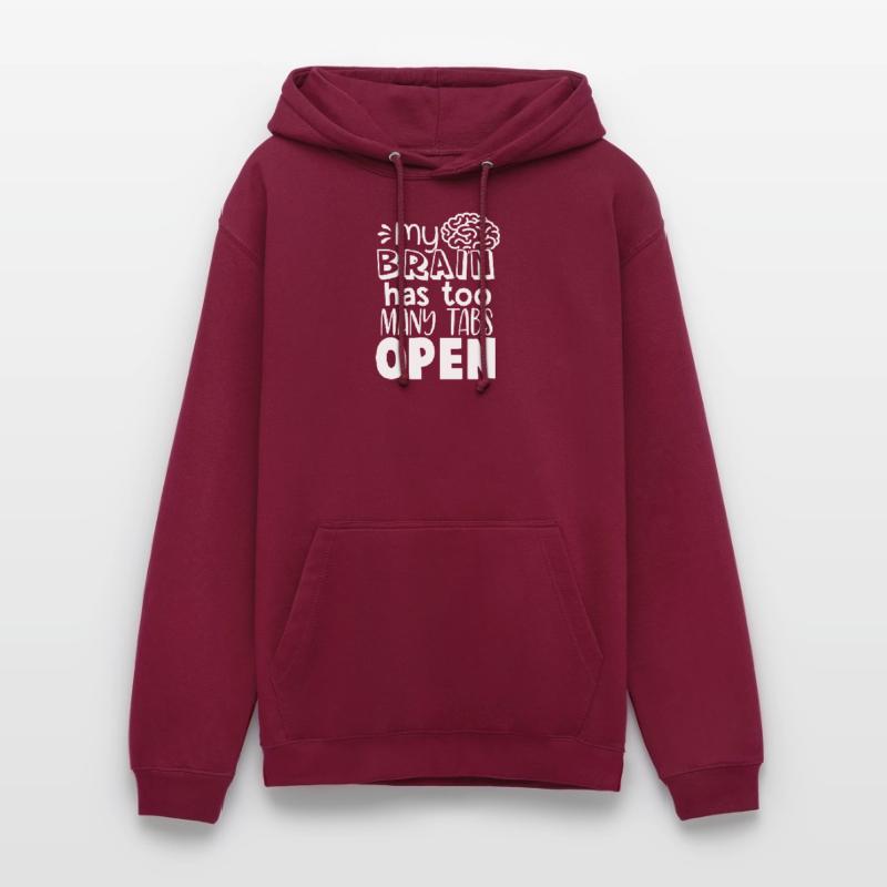Brain Too Many Tabs Open Gift for Coder Unisex Hoodie