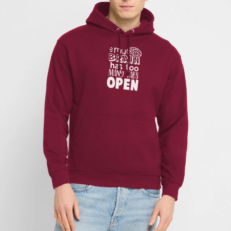 Brain Too Many Tabs Open Gift for Coder Unisex Hoodie