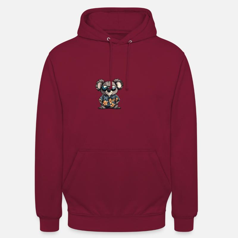 Koala Comic Cool Summer - Unisex Hoodie - bordeaux