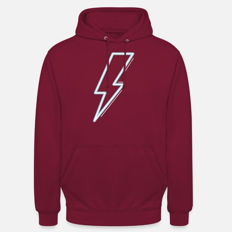 Neon blue flash light - Unisex Hoodie - Bordeaux