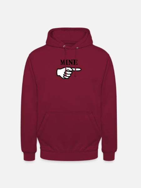Mein - Hand Finger - Unisex Hoodie - Bordeaux