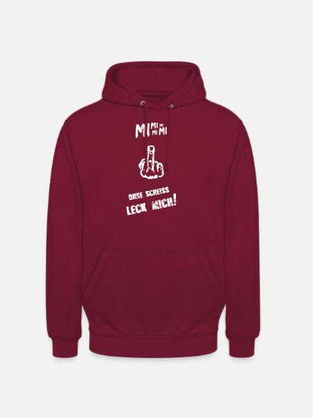 Mittelfinger Mimimi weiss - Unisex Hoodie - Bordeaux