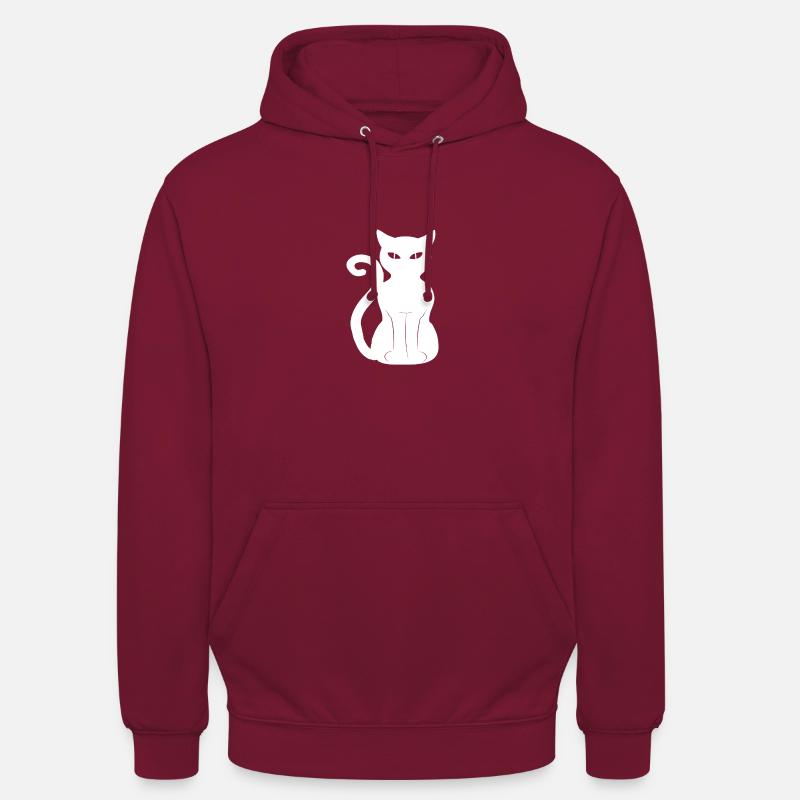Conception de chat animal mignon - Sweat-shirt à capuche unisexe - bordeaux