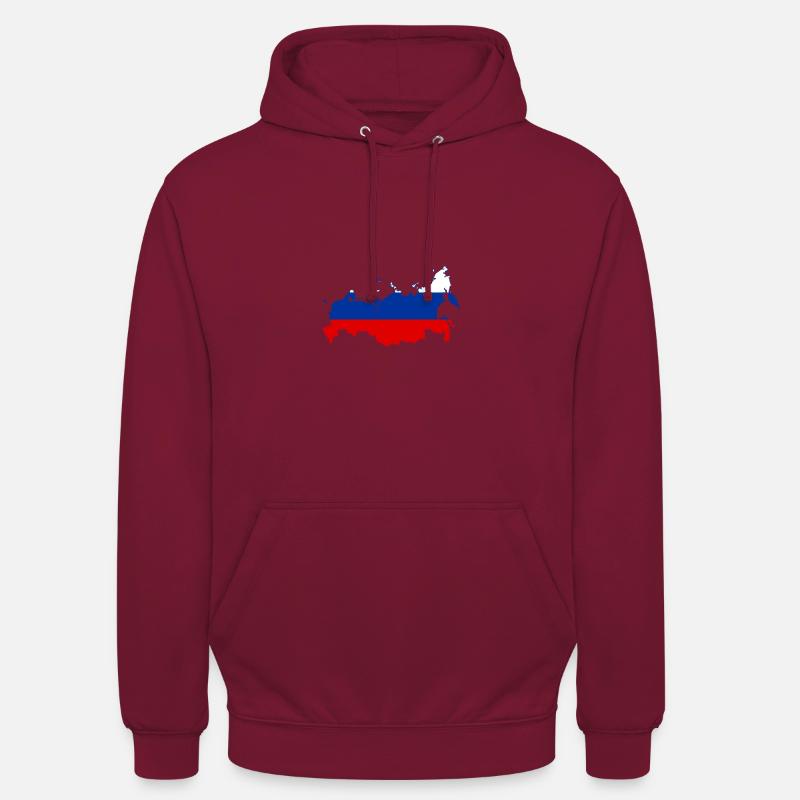 Russie Russie Poutine - Sweat-shirt à capuche unisexe - bordeaux