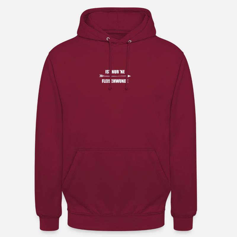 Fleischwunde Bogen Bogenschießen Bogenschütze - Unisex Hoodie - Bordeaux