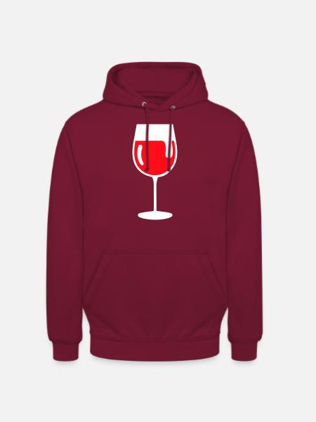 Glas Rotwein - Unisex Hoodie - Bordeaux