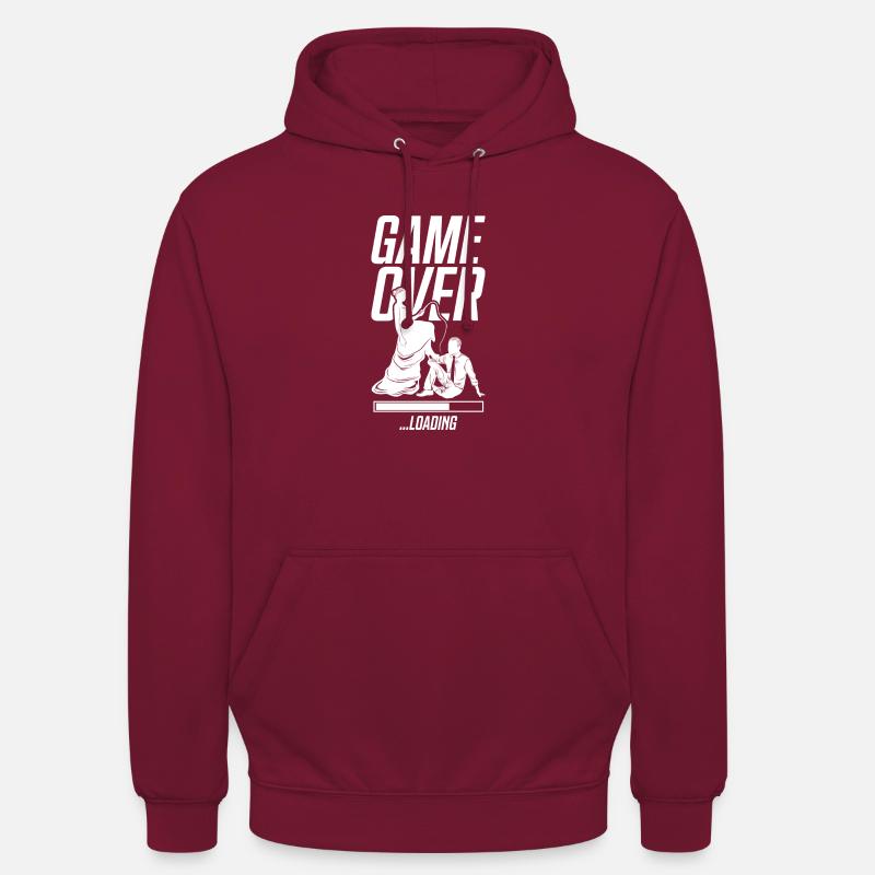 ehepaar game over loading hochzeit - Unisex Hoodie - Bordeaux
