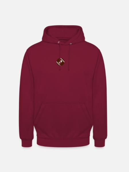 rugby ball - Unisex Hoodie - bordeaux