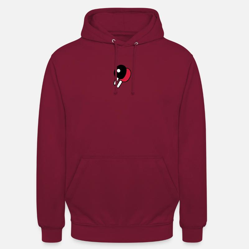 Ping - Pong - Sweat-shirt à capuche unisexe - bordeaux