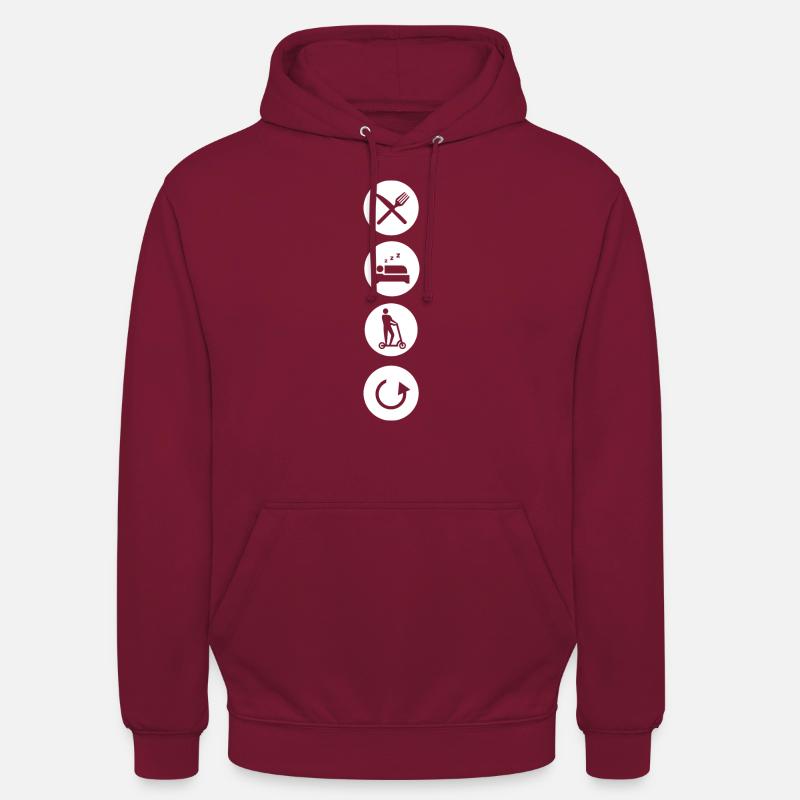 E-Scooter E-Roller Scooter - Unisex Hoodie - Bordeaux