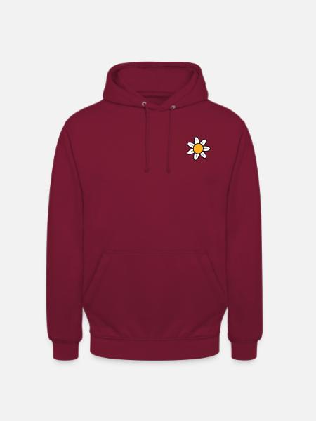 Fleur - Sweat-shirt à capuche unisexe - bordeaux