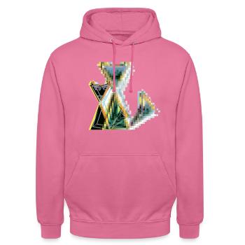 CAT VINGT ET UN - Sweat-shirt à capuche unisexe - rose - Devant - Alina (178cm) & Michal (187cm)