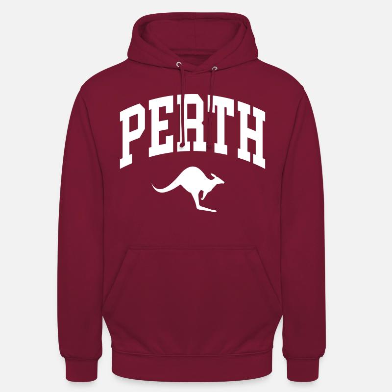 Perth - Sweat-shirt à capuche unisexe - bordeaux