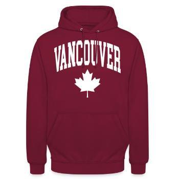 Vancouver - Unisex Hoodie - Bordeaux - Vorne - Alina (178cm) & Michal (187cm)