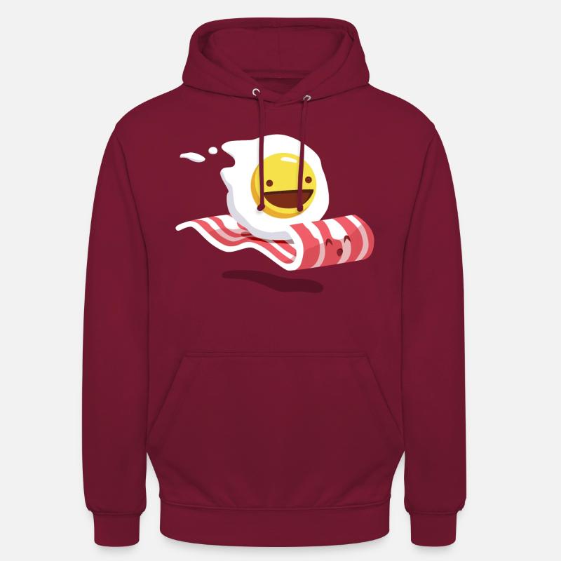 Egg Bacon Buddies - Sweat-shirt à capuche unisexe - bordeaux
