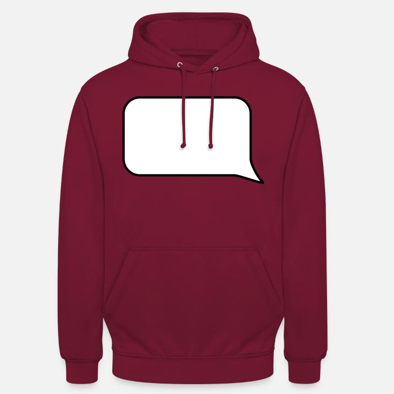Sprechblase // Comic // Spruch machen // Aussage - Unisex Hoodie - Bordeaux