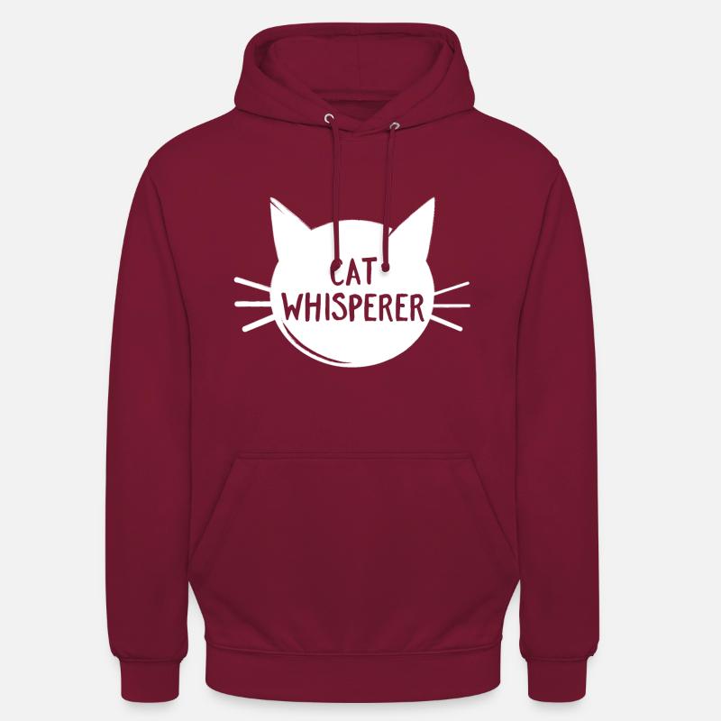 Chuchoteur de chat - Sweat-shirt à capuche unisexe - bordeaux