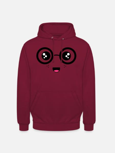 Nerdy Face - Unisex Hoodie - Bordeaux