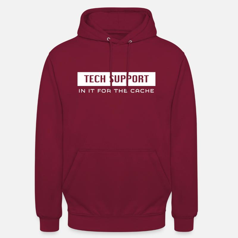 Assistance technique - Assistance informatique - Sweat-shirt à capuche unisexe - bordeaux