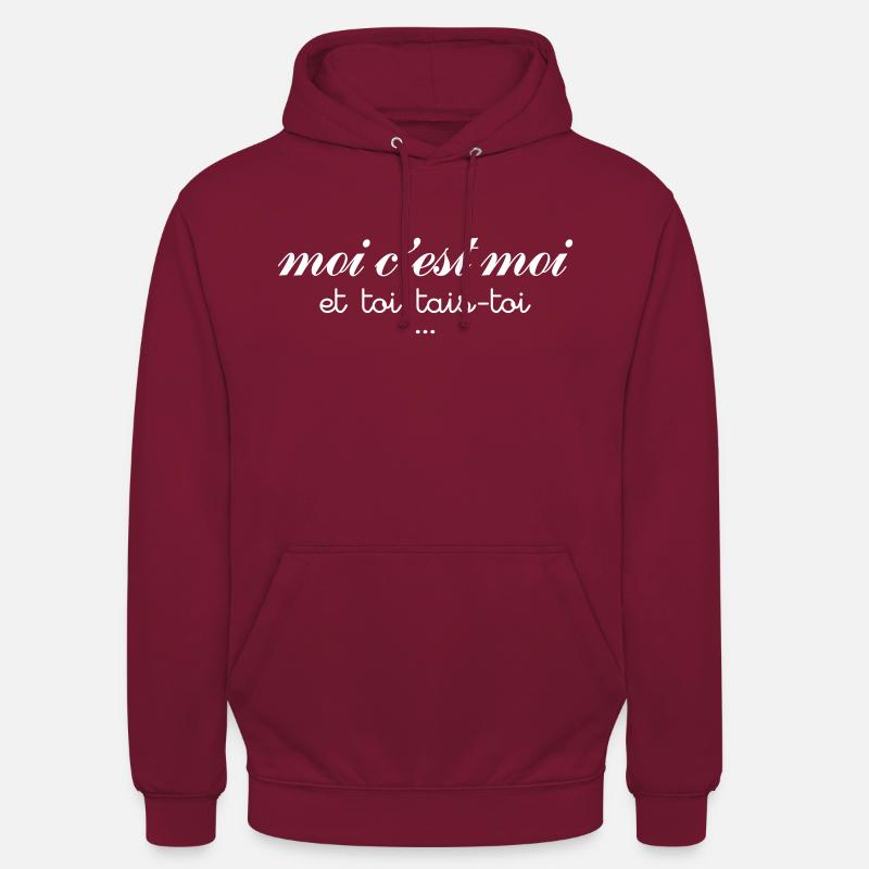Moi C'est Moi - Sweat-shirt à capuche unisexe - bordeaux
