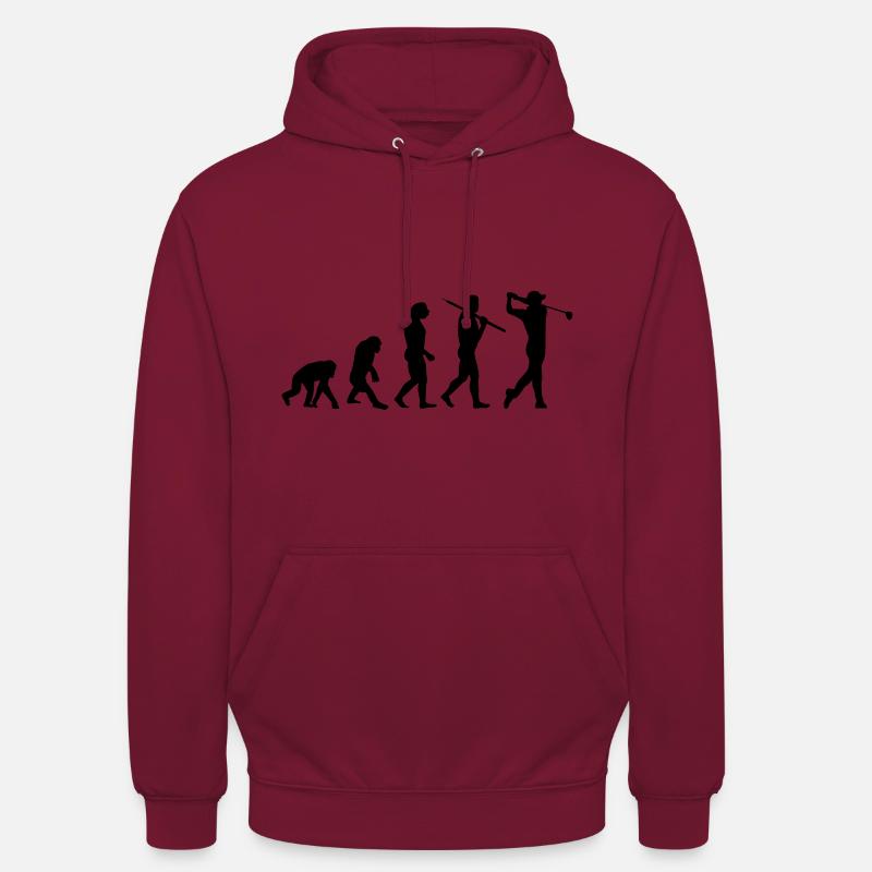 Golf Evolution Gift - Unisex Hoodie - bordeaux