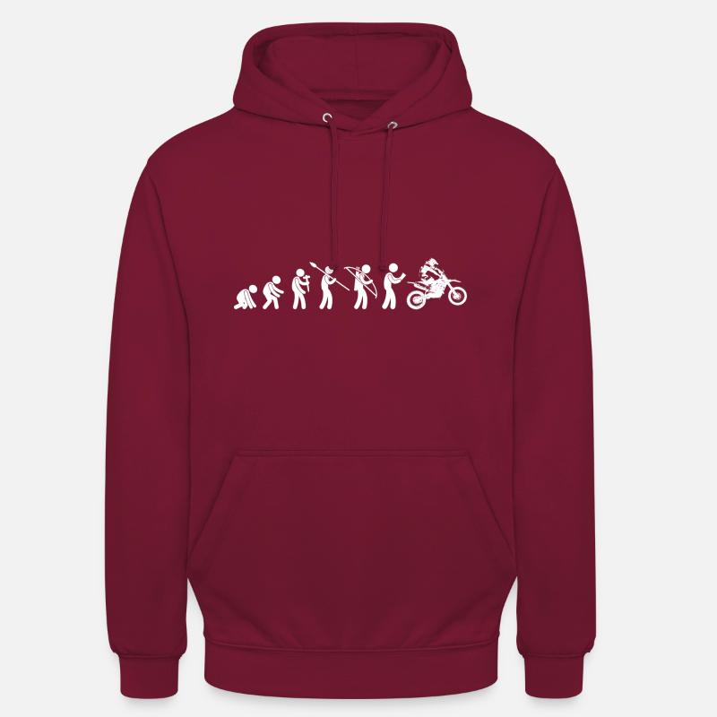 Evolution Motocross - Sweat-shirt à capuche unisexe - bordeaux