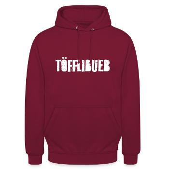 Schweizerdeutsch Töfflibueb - Unisex Hoodie - Bordeaux - Vorne - Alina (178cm) & Michal (187cm)