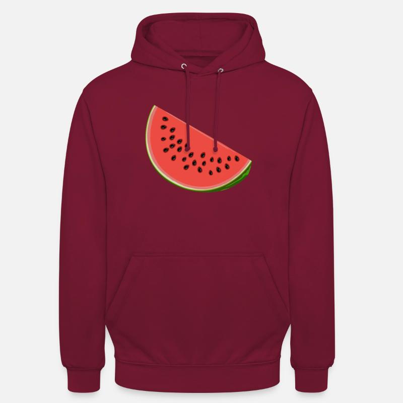 Pastèque aux graines - Sweat-shirt à capuche unisexe - bordeaux