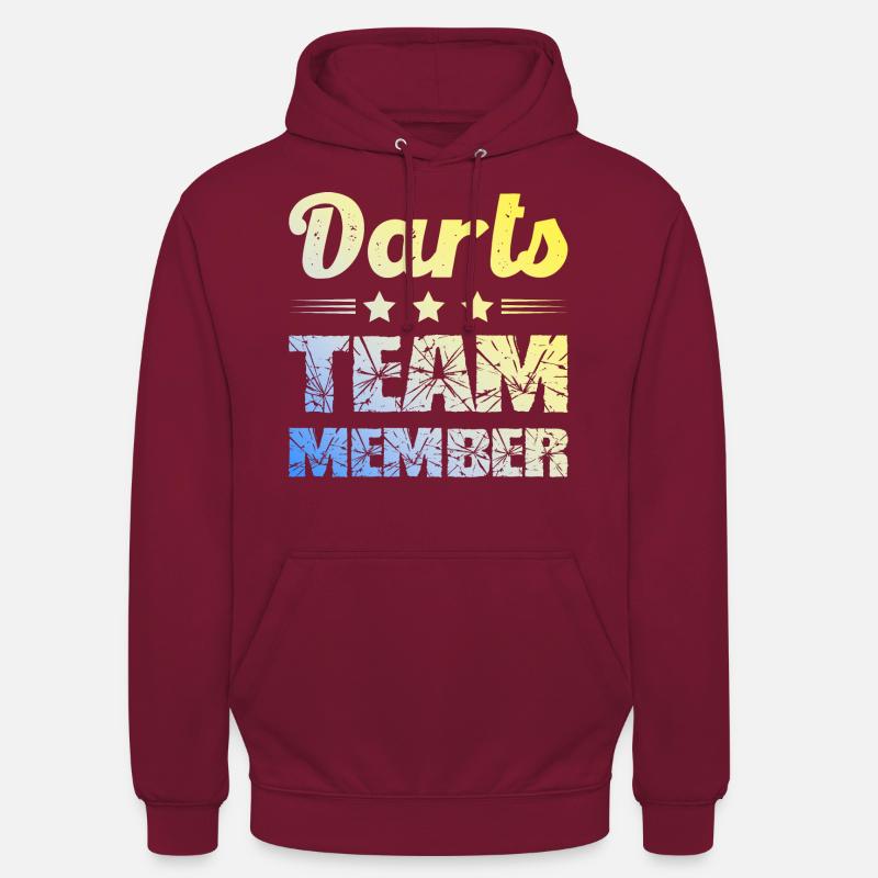 Équipe de fléchettes - Sweat-shirt à capuche unisexe - bordeaux