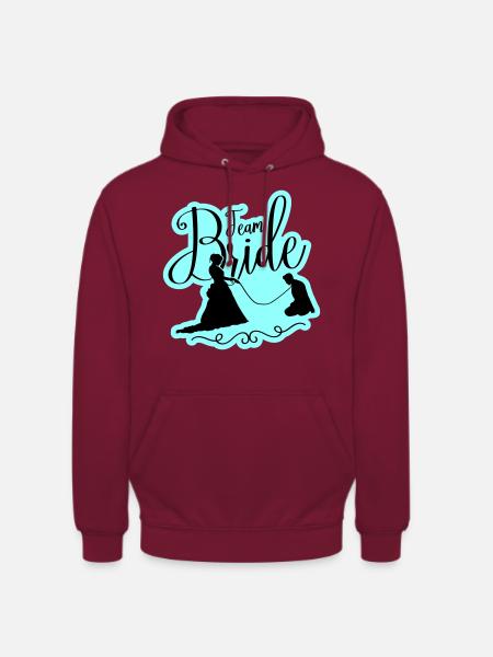 Team Bride Wedding Hen - Unisex Hoodie - bordeaux